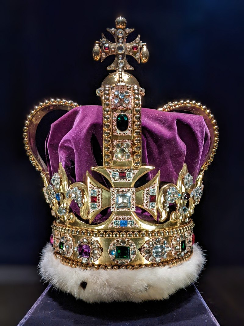 The gems and background of the Crown Jewels